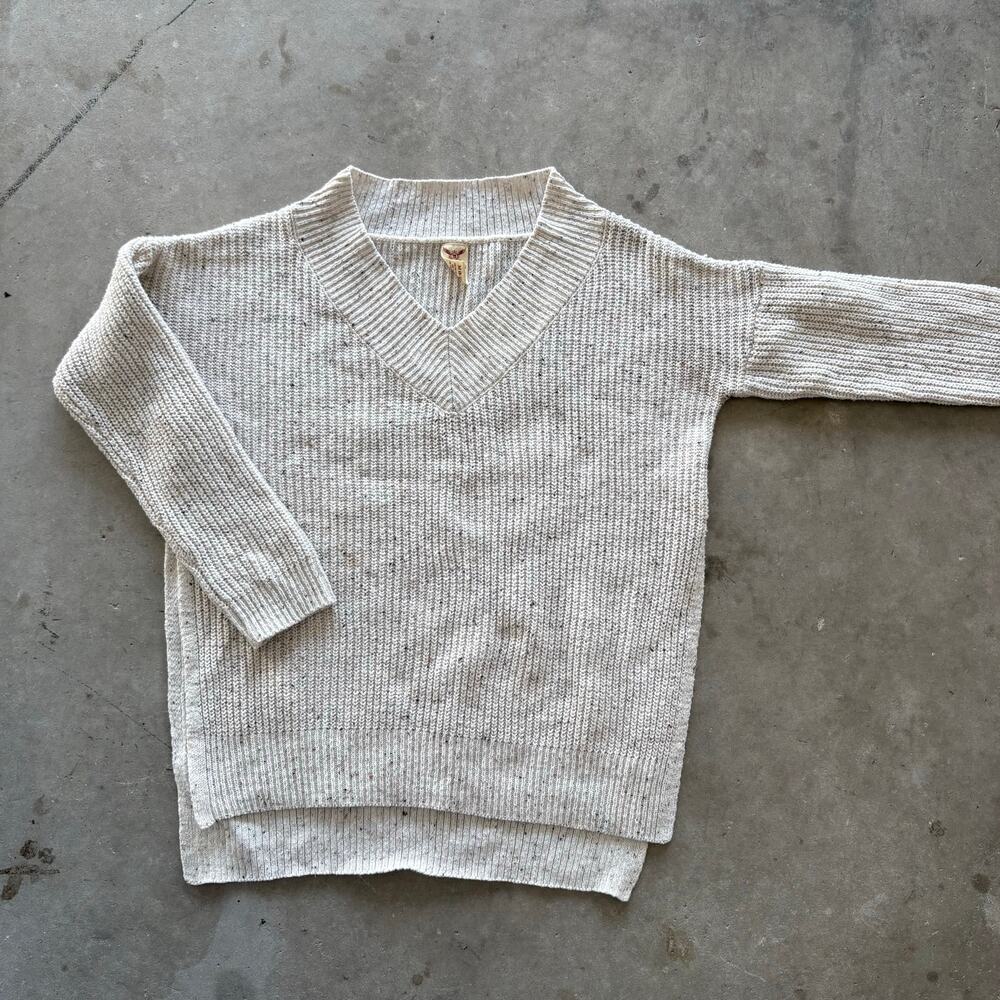 Faded Glory Cotton Women’s V-Neck Slit Sweater